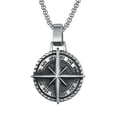 thumbnail image 4 of Collar con medalla de moda de calidad, colgante de barco pirata, brújula, personalidad, colgante de collar para hombre, joyería de Hip Hop, joyería de tendencia, 4 of 5