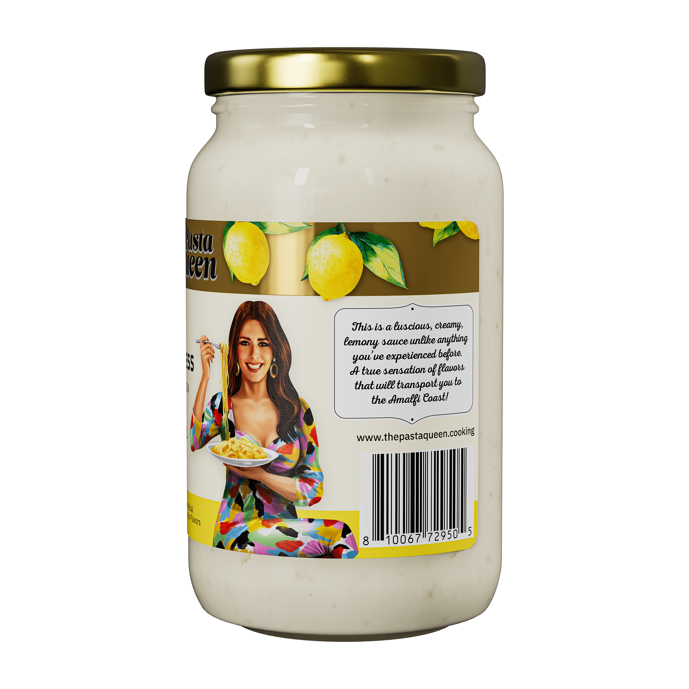 The Pasta Queen Lemon Temptress Sauce, 14 oz Jar