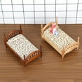 thumbnail image 6 of Sinyiin Artisanal Miniature Single Bed For Model House 1 12 Traditional Blossomy Oaken Addition, 6 of 9