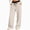 H612-Beige, variant on Girls Uniform Pants Flare Sweatpants Joggers Pants Preppy Clothes for Girls