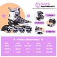 thumbnail image 3 of Patines en línea 2PM SPORTS Cytia Purple para niñas con ruedas iluminadas, 3 of 7