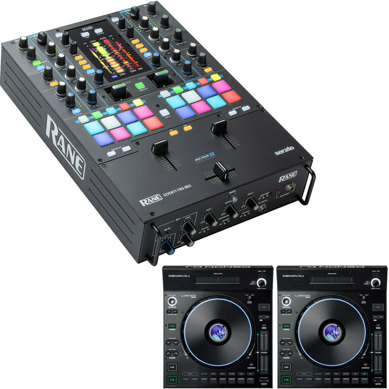 DJ Premium 2-Channel Serato Scratch Mixer with 2 Denon DJ LC6000 PRIME Performance Expansion Controller - Walmart.com