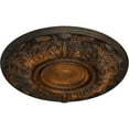 thumbnail image 3 of Ekena Millwork 13"OD x 1 3/8"P Whitman Ceiling Medallion (For Canopies up to 3 3/4"), Hand-Painted Rust, 3 of 5