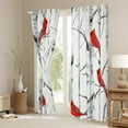 thumbnail image 3 of Erosebridal Cardinal Bird Curtains for Living Room (42x90), Botanical Birch 30%-50% Blackout Curtains Set of 2, Animal Theme Decor, 3 of 5