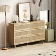 thumbnail image 7 of Shunda K 6 Drawers Dresser Particle Board Rattan Natural, 95.02 lb, 7 of 7