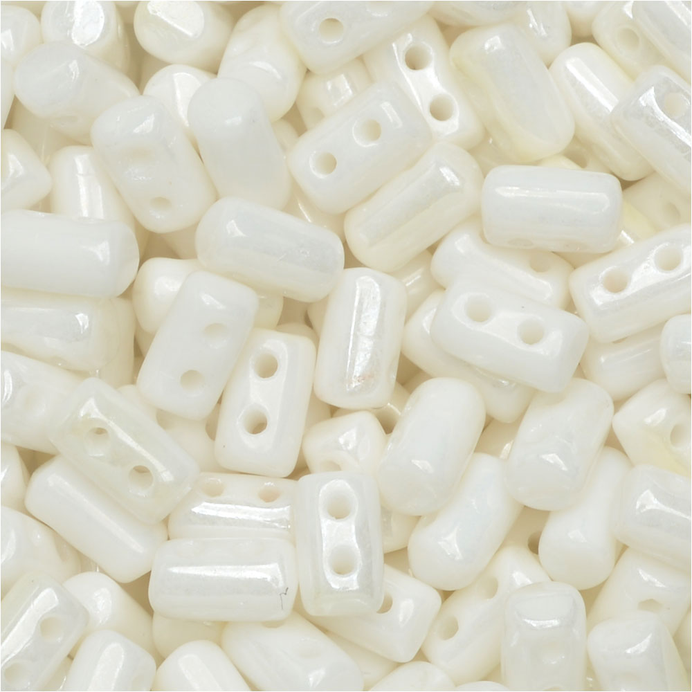 Matubo Duets 2 Hole 0384915695 sold in units of approx 10 gms. RULLA Beads 3mm x 5mm BlackWhiteBronze Luster