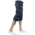 thumbnail image 3 of X RAY JEANS Mens Belted 18" Inseam Below Knee Long Cargo Shorts, Navy Camo, 28, 3 of 5