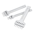 thumbnail image 1 of Herramienta De Punta De Cuero, Descarga De Orificio Grande De Punta De Cuero 2 Dientes 4 Dientes 6 Dientes Brillo Fino Para Grabado Estampado Para Punzonado Costura Cergrey 6 mm, 1 of 8
