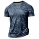 thumbnail image 4 of Camiseta de Cuello Redondo Deportiva de Manga Corta para Hombres, Mezcla de Algodón Del 95% para el Gimnasio Y la Construcción Muscular, 4 of 5