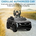 thumbnail image 3 of 24V Licensed Cadillac Ride-On Car, Battery-Powered Electric Vehicle with Remote Control, 2-Seater, 4-Wheel Suspension, Smooth Start, LED Lights & Music, Black, 3 of 8