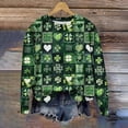 thumbnail image 5 of Womens St. Patrick'S Day Sweatshirts Green Sequin Pattern Long Sleeve Womens Work Clothing,Green-5,S, 5 of 6