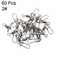 thumbnail image 3 of 61LBS Stainless Steel Fishing Rolling Swivel with Coastlock Snap, Black 60 Pack, 3 of 5