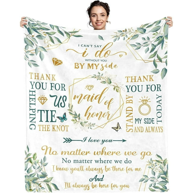 LHSHID Bride to Be Gifts Blanket Bridal Shower Gifts Engagement Gift Wedding Gifts Bachelorette Party Gifts Bridal Shower Decorations Future Mrs Throw Blanket 60x80in