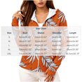 thumbnail image 3 of Warop Womans Zip Up Hoodie, Long Sleeve Leaf Print Thumbhole Sun Protection Jacket, Beach Vacation Swimwear Cover Up, 3 of 5