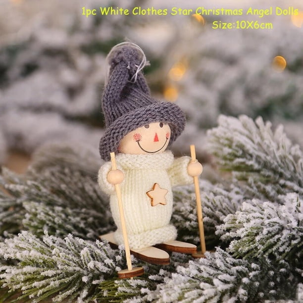 Muñeco de Ángel de Navidad para decoración del hogar, adornos colgantes para árbol de Navidad, Año Nuevo, regalo de Navidad, 2023, 2024