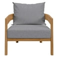 thumbnail image 5 of Modway Brisbane Teak Wood Outdoor Patio Armchair in Natural Gray, 5 of 8