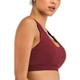 thumbnail image 2 of FANNYC Women's Crisscross Sports Hollow Bras Crop Tops for Women Seamless Wirefree Comfortable Padded Cute Sports Bra Middle Impact Workout Crop Tops With Removeable Pads, 2 of 7