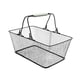 thumbnail image 5 of Cesta de compras Canasta de comestibles Metal multifuncional Conveniente portátil con manijas para tiendas minoristas de supermercados en casa Negro, 5 of 8