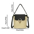 thumbnail image 3 of LONGshukeji Straw Weave Women Bucket Handbags Summer Beach Shoulder Bags, 3 of 6