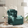 thumbnail image 1 of vidaXL Fauteuil Inclinable de Massage Tissu Vert Foncé, 1 of 1