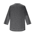 thumbnail image 6 of Women's Workout Shirts 3/4 Sleeve Loose Fit Tops Athletic Crewneck Gym Running Yoga Basic T-Shirt Gray XL, 6 of 6