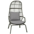 thumbnail image 2 of Uforic Wicker Egg Chair,Patio Narrow Basket Chair With Cushions - Gray, 2 of 8