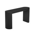 thumbnail image 3 of EUROCO 59.2" Long Curved Console Table with Vertical Stripe , Narrow Sofa Table Behind The Couch, Wooden Rectangular Entryway Table for Entrance, Hallway, Living Room, Black, 3 of 7
