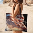 thumbnail image 5 of American Flag Ocean Wave Power Surge Picnic Blanket Waterproof Outdoor Beach Blanket Hand-held Pad Suitable for Travel, Camping, Beach, Family Gatherings, 5 of 8