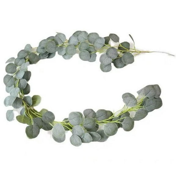 6.5 Feet Artificial Eucalyptus Garland Faux Silk Eucalyptus Leaves Vines Handmade Garland Greenery Wedding Backdrop Arch Wall Decor