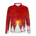 thumbnail image 5 of Blusa y camisa de manga larga con cuello vuelto para hombre, jersey con cremallera y solapa estampada, blusa de manga larga con cuello vuelto, blusa de poliéster para hombre, 5 of 5