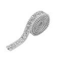 thumbnail image 2 of Rollo de malla de diamante de 1 yarda y 15 mm para envolver cinta decorativa con cristales brillantes (plateado), 2 of 15
