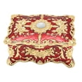 thumbnail image 2 of Joyero Vintage, Cofre del Tesoro Caja Forro de Terciopelo Rectangular para Tocador (oro rojo), 2 of 8