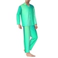 thumbnail image 2 of Daiia blue green colors for Men's Long-Sleeved Pajama Set – Soft & Comfortable Sleepwear Button-Up Pajamas Cozy Lounge Wear-XX-Large, 2 of 7