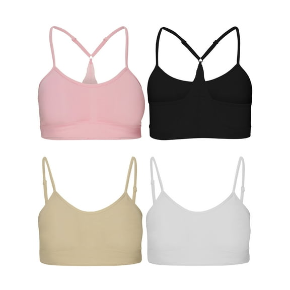 B2BODY Seamless Lace Racerback Bralette for Women Seamless Sports Bra Removable Pads Wireless Bra S-2XL Plus Size Multi-Pack