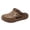 Brown, variant on Men's Thick Soled Clogs Summer Adjustable Strap Closed Toe Sandals Lightweight Breathable Outdoor Travel Casual Walking Shoes Red Size 8.5