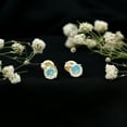 thumbnail image 4 of Rosec Jewels Ethiopian Opal Stud Earrings for Women (AAA Quality) - Natural Opal Diamond Earrings - Ready to Gift, 10K Yellow Gold, 4 of 10