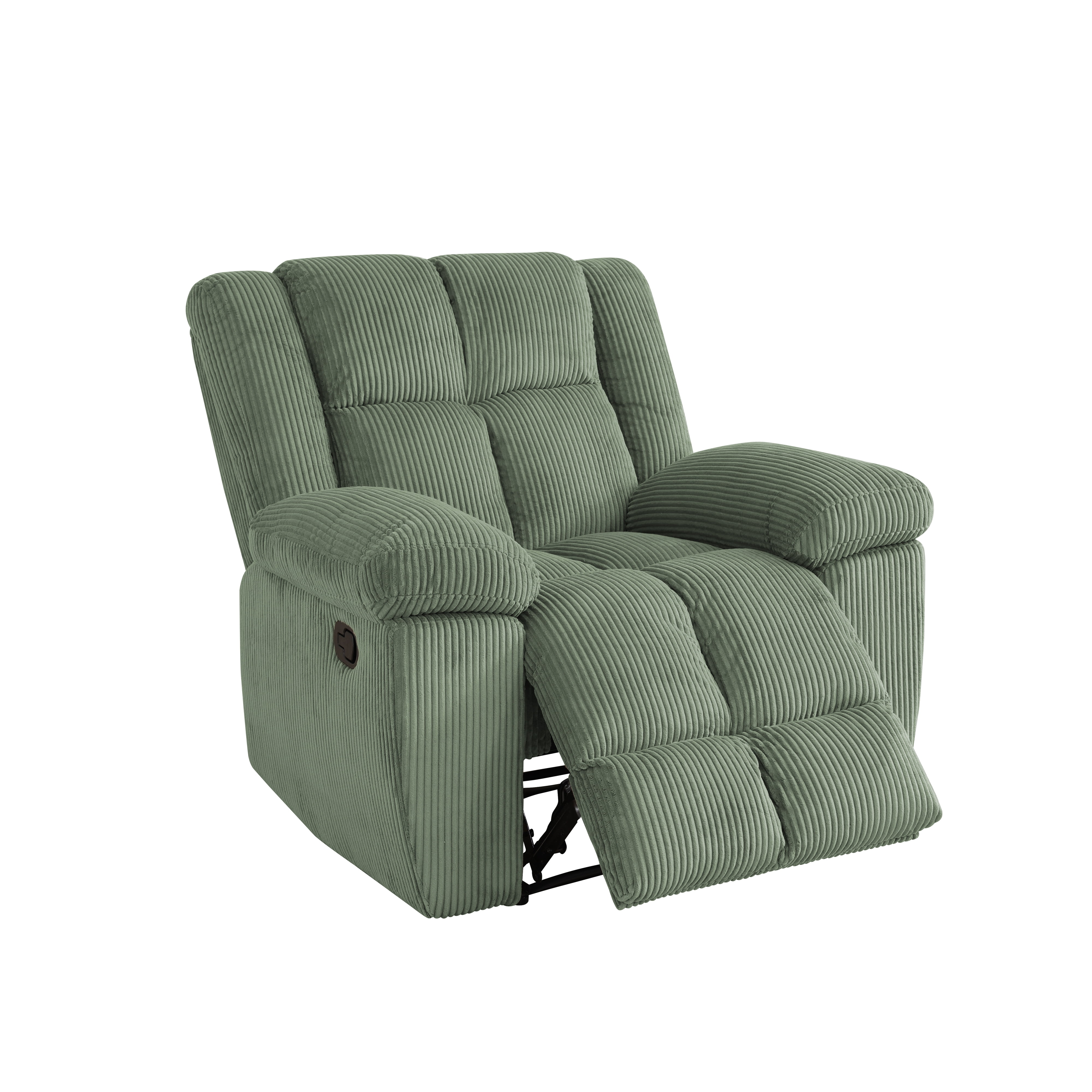 Gewnee Multifunctional Recliner, Corduroy, Adjustable Reclining Angle, Ideal for Living Room, Green