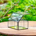 thumbnail image 4 of NCYP Handmade Mini Closed House Shape Terrarium with Lid and Latch, Terrarium Only, 4 of 13