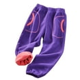 thumbnail image 2 of Qingpeng Toddler Boys Girls Fleece Lined Sweatpants Kids Casual Baggy Elastic Waist Joggers with Pockets Fall Winter Thick Warm Trousers, 2 of 4