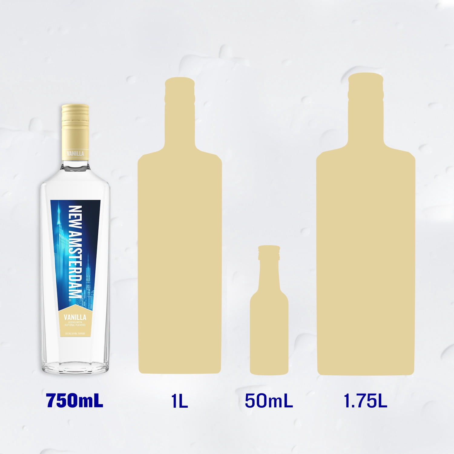 New Amsterdam Vanilla Flavored Vodka, 750 mL Bottle, 35% ABV
