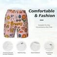 thumbnail image 5 of Sigee Retro 70s Hippie Print Mens Swim Trunks with Compression Liner Quick Dry Swim Stretch Beach Shorts with Pockets,S-3XL, 5 of 7