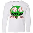 thumbnail image 3 of Inktastic One Hundred Days of School Baseball Long Sleeve Youth T-Shirt, 3 of 5