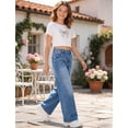 thumbnail image 3 of OYYN Girls Baggy Jeans Wide Leg High Waist Y2K Streetwear Boyfriend Skater Denim Pants School Casual Wear, 3 of 7