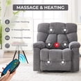 thumbnail image 4 of Bonzy Home Large Power Lift Recliner Chair with Massage and Lumbar Heating for Elderly Big People, Overstuffed Wide Recliners with 2 Concealed Cup Holders and Side Pocket, Dark Gray, 4 of 12