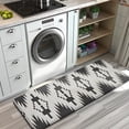 thumbnail image 3 of Black Geometric Triangle Arrow Pattern Kitchen Rug Mat,Kitchen Runner Rugs Non Skid Washable,Decorative Kitchen Floor Mats for Kitchen,Sink,Laundry,17"x47.2", 3 of 7