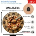 thumbnail image 3 of Roasted Red Pepper Hummus Clock Wall Decor 10-Inch Silent Wooden Wall Clock, Battery Operated (AA Batteries Not Included), Artistic Home Decor, 3 of 7