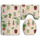 thumbnail image 1 of Macetas de cactus ABPHQTO Juego de alfombras de baño de 3 piezas alfombra de baño contorno tapa de inodoro, 1 of 2