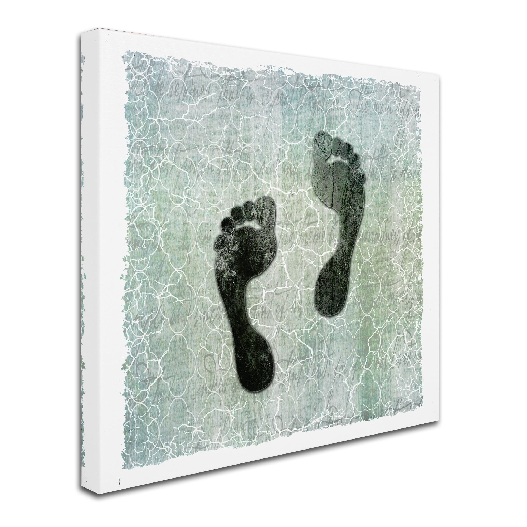 Trademark Fine Art 'Life Is Better At The Lake Foot Print' Canvas Art by LightBoxJournal