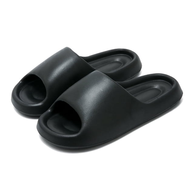 2024 Sandalias de playa para interior y exterior con plataforma gruesa y suela blanda para mujer, chanclas antideslizantes de EVA para verano
