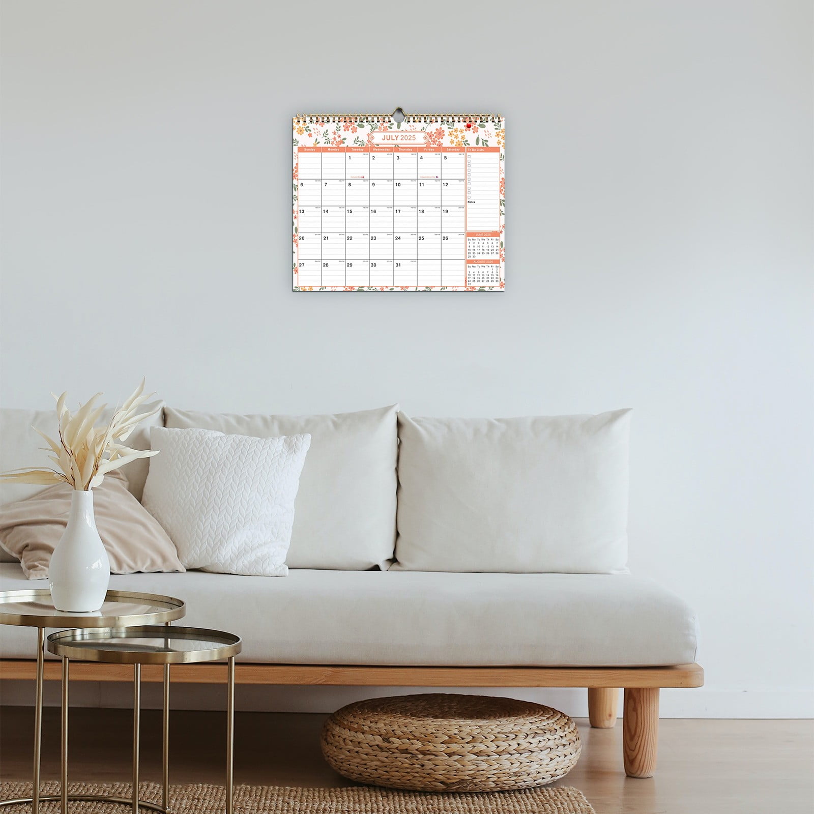Calendrier De Bureau 2026 - 12 Mois - Format Compact 25,6x19,5 Cm - Planification Mensuelle